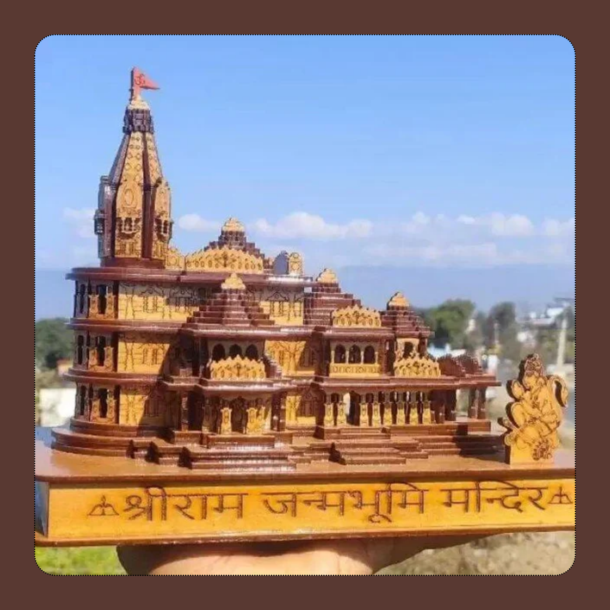 Shri Ram Mandir Ayodhya 3D Wooden Temple