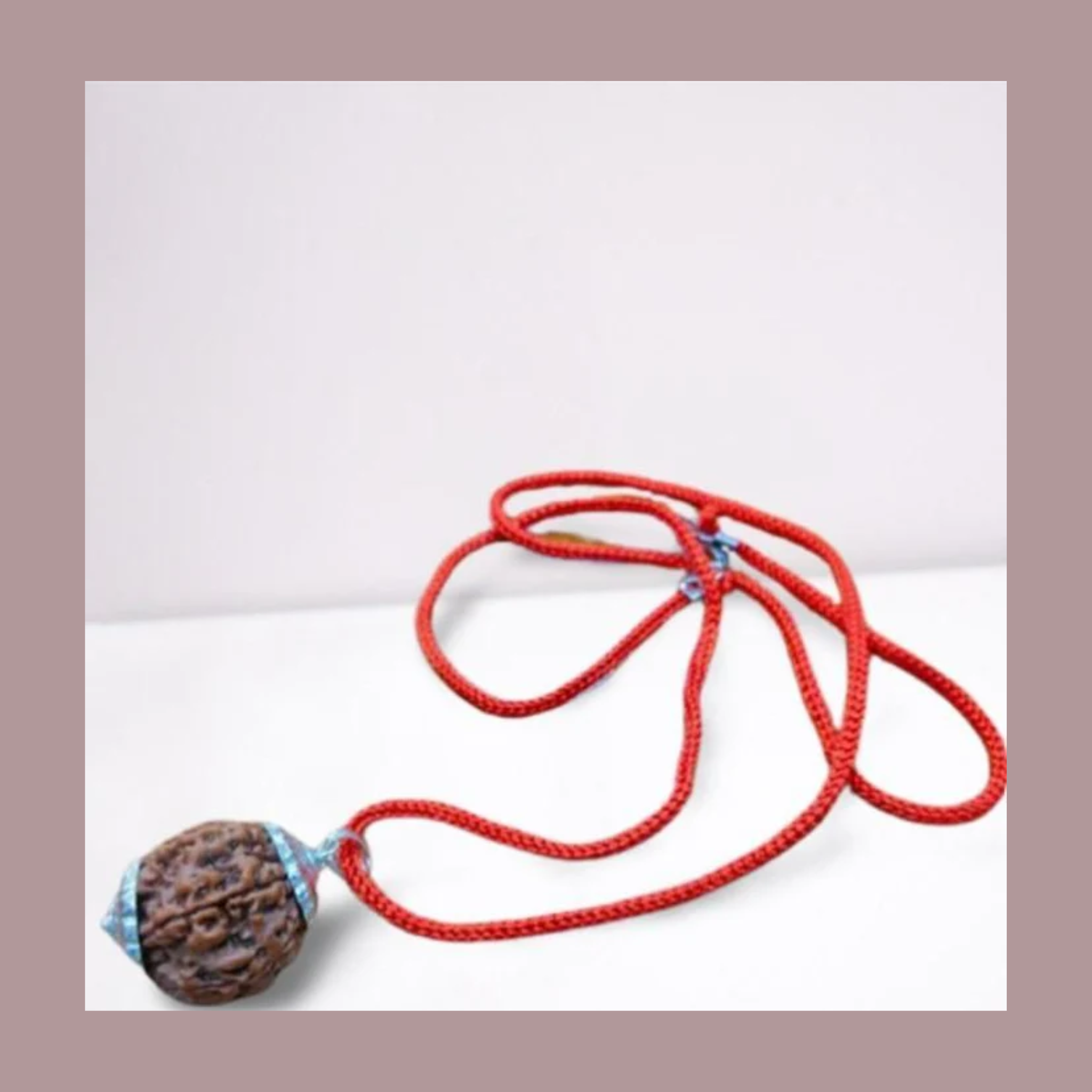 7 Mukhi Rudraksha Silver Capped Pendant